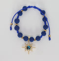 Royal Blue Bracelet With A Golden Star